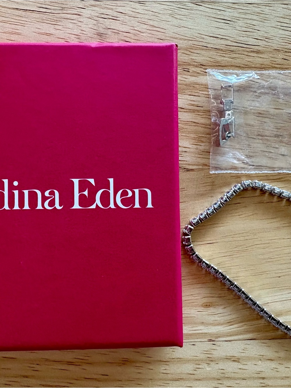 Silver Bezel Tennis Bracelet with Extender